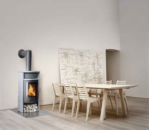 stufa a legna / in pietra / moderna / 5 kW...10 kW
