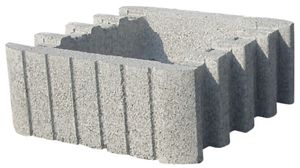 blocco di calcestruzzo forato / per muro di contenimento / per recinzione di giardino / acustico