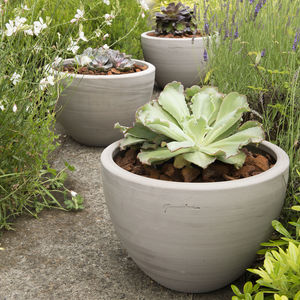 vaso da giardino in terracotta / tondo