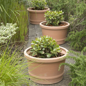 vaso da giardino in terracotta / tondo