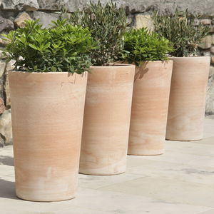 vaso da giardino in terracotta / conico