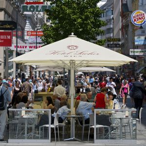 ombrellone contract / per bar / per hotel / in alluminio