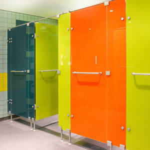 cabina per bagni pubblici in vetro