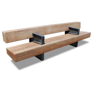 panca pubblica / moderna / in iroko / in ghisa