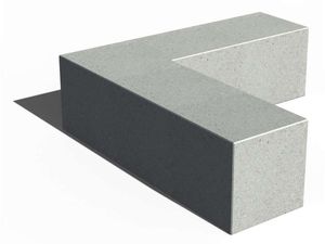 panca per spazi pubblici design minimalista 1