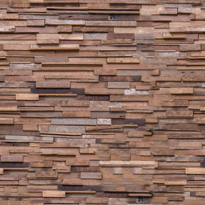 pannello decorativo in teak / da parete / a effetto dimensionale / in materiale riciclato