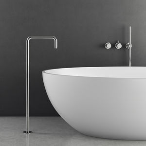 miscelatore per vasca / a pavimento / in acciaio inox / da bagno