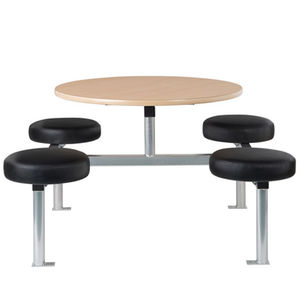 set tavolo e sedia moderno / in metallo / in laminato / imbottito
