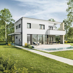 casa modulare / passiva / moderna / in calcestruzzo
