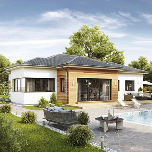 casa passiva / modulare / moderna / in calcestruzzo