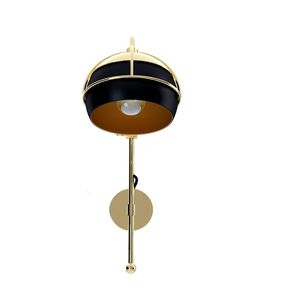 applique moderna / da sala / in ottone placcato oro / in vetro laccato