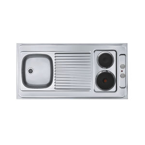 piano cottura elettrico / in acciaio inox / 2 fuochi