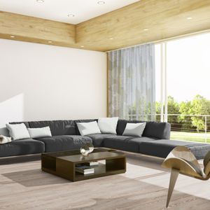 tendina voile con motivi geometrici