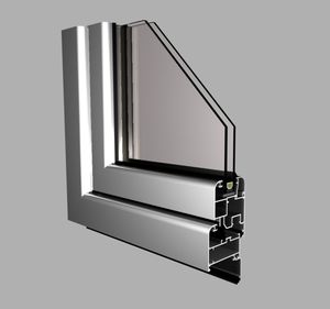 profilato per porte in alluminio