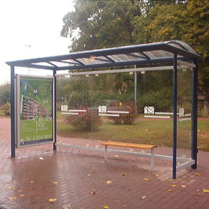 pensilina per fermata d'autobus in metallo 1