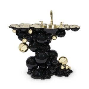 supporto per lavabo in ottone lucidato
