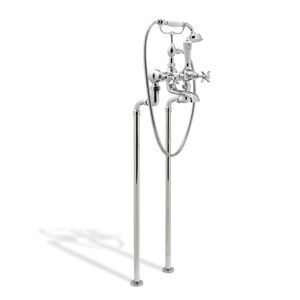miscelatore per vasca / a pavimento / in ottone cromato / da bagno