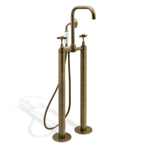 miscelatore per vasca / a pavimento / in ottone / da bagno