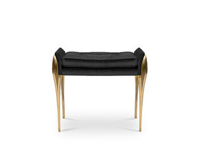 sgabello moderno / in velluto / in ottone / per centro estetico
