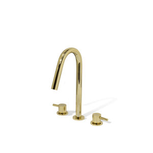 miscelatore doppio comando per lavabo / da bancone / di ottone / da bagno