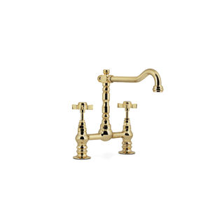 miscelatore doppio comando per lavabo / da appoggio / in ottone / da bagno