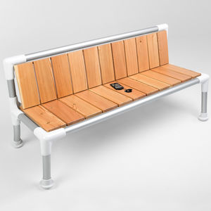 panca pubblica / moderna / in legno / in alluminio