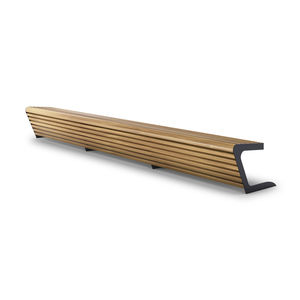 panca pubblica / moderna / in legno esotico / in acciaio galvanizzato