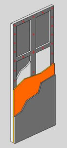 rivestimento di facciata in pannelli / in calcestruzzo prefabbricato / in cemento armato / in plastica