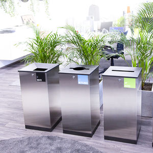 pattumiera pubblica / in acciaio inox / in acciaio galvanizzato / per raccolta differenziata