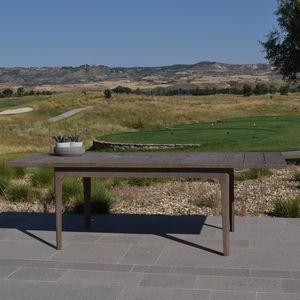 tavolo moderno / in teak / rettangolare / da giardino