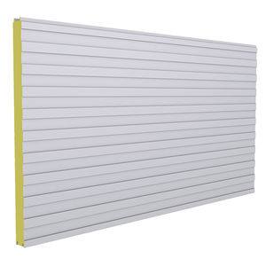 pannello sandwich per muro / rivestimento in acciaio galvanizzato / anima in poliuretano PUR / anima in poliisocianurato PIR