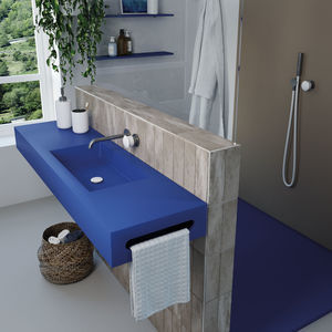 piano lavabo in resina