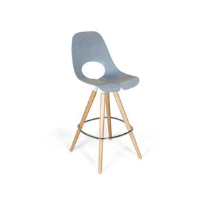 sedia alta moderna / con poggiapiedi / a slitta / in legno