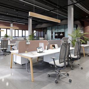 scrivania per open space / in legno / moderna / contract