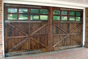 porte battenti per garage / in legno / manuali