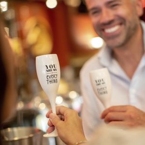 flûte per champagne in plastica riciclata