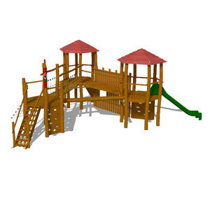struttura ludica per parco giochi / in acciaio inossidabile / in HPL / modulare