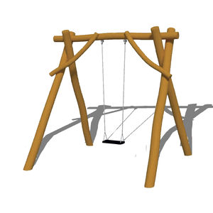 altalena in acciaio inossidabile / in legno / per parco giochi