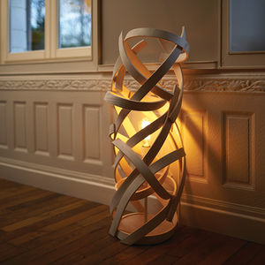 lampada da pavimento / design originale / in quercia / in frassino