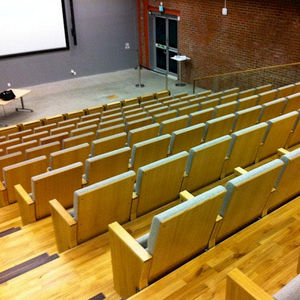 poltrona per auditorium moderna / in tessuto / in legno compensato / pieghevole