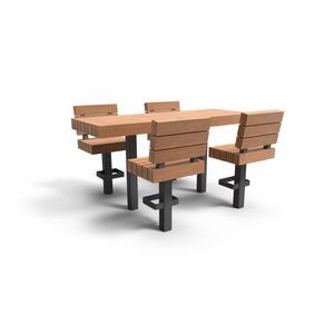 set tavolo e panca contemporaneo 1