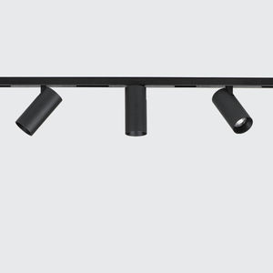 faretti a binario LED / tonda / in ghisa di alluminio / in alluminio laccato