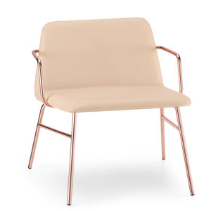 poltrona per ristorante / design scandinavo / in tessuto / in metallo