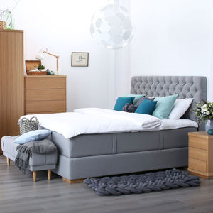 letto matrimoniale / classico / imbottito / con testiera imbottita