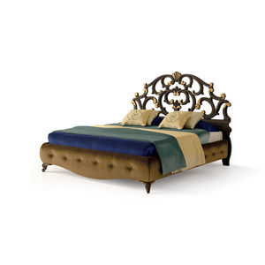letto matrimoniale / in stile / imbottito / in tessuto