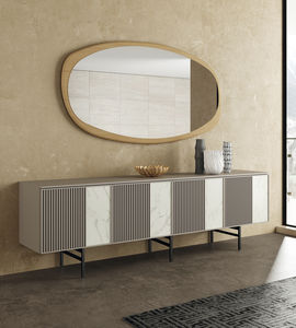 credenza moderna / impiallacciata in legno / in ceramica / modulabile