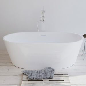 vasca da bagno da appoggio / ovale / in fibra di vetro / in acrilico
