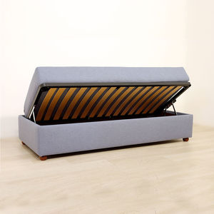 letto singolo / moderno / imbottito / con base contenitore