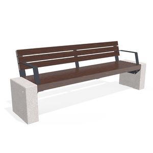 panca da giardino in calcestruzzo