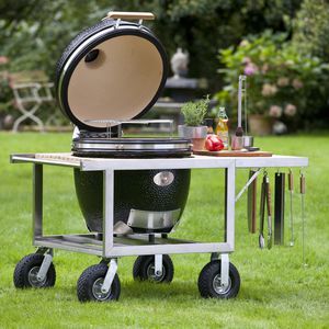 barbecue a carbonella / con rotelle / in ghisa / professionale